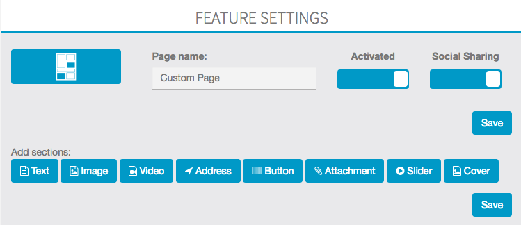 feature setting