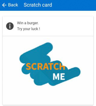 Scratch Card in app