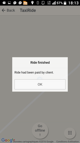 TaxiRide ride finished