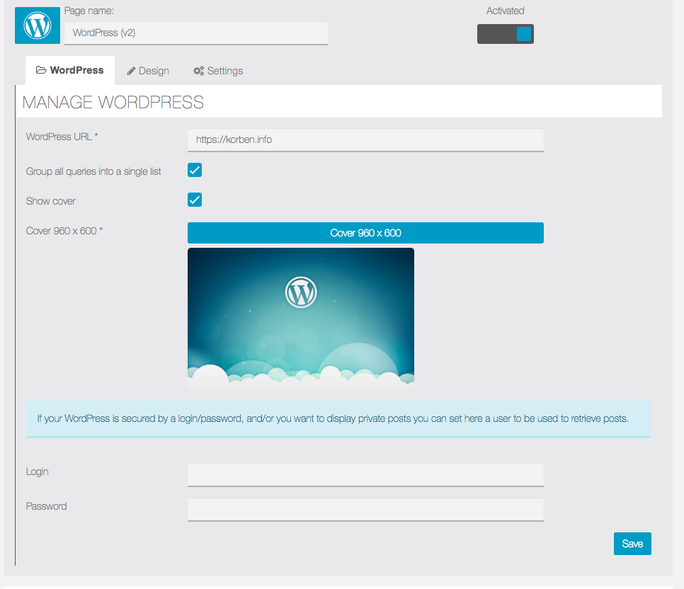 WordPress manage